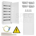 Rozdzielnica podtynkowa metalowa 6x24 modułów IP30 (400V AC) 1115x523x130mm drzwi pełne KOLE SYSTEMS