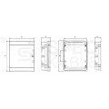 Rozdzielnica podtynkowa PNF 3x18 modułów IP40 (400V AC) 393x511x106mm plastikowa drzwi transparentne NOARK