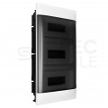 Rozdzielnica podtynkowa PRACTIBOX 3x12 modułów IP40 531x324x72mm drzwi transparentne dymne LEGRAND
