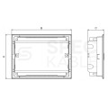 Rozdzielnica podtynkowa PXF 2x12 modułów IP40 (400V AC) 368x330x88mm drzwi pełne NOARK