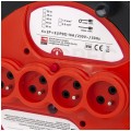 Rozgałęźnik, bęben na przedłużacz budowlany 4 gniazda [2P+Z] 230V 16A IP20 + termik KOOP ELEKTRO