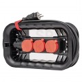 Rozwijak do kabli z listwa elektryczną ( brak kabla w zestawie ) 3xGN typ F IP44 Qbrick System Custom Cable Winder Set