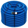Rura karbowana AROT 32mm dwuwarstwowa osłonowa do ziemi peszel z pilotem z mufą 450N HDPE niebieska 25m RDG ITALINE
