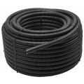 Rura karbowana elektroinstalacyjna 20/14,1mm giętka samogasnąca peszel bez pilota 750N PVC UV czarna 100m TUBIFOR