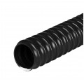 Rura karbowana elektroinstalacyjna GUS (RSF) 12mm wzmocniona spiralą giętka samogasnąca peszel elastyczny 320N PVC UV czarna 30m