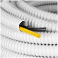 Rura karbowana elektroinstalacyjna GUS (RSF) 32mm wzmocniona spiralą giętka samogasnąca peszel elastyczny 320N PVC UV szara 30m Elpromet