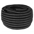 Rura karbowana elektroinstalacyjna GUS (RSF) 46/40mm wzmocniona spiralą giętka samogasnąca peszel elastyczny 320N PVC UV czarna 30m