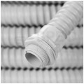 Rura karbowana elektroinstalacyjna GUS (RSF) 46/40mm wzmocniona spiralą giętka samogasnąca peszel elastyczny 320N PVC UV szara 30m