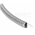 Rura karbowana elektroinstalacyjna metalowa 29/26mm giętka peszel z pilotem kolor metaliczny IP40 320N 25m