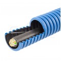 Rura karbowana elektroinstalacyjna RODK DVR 40/32mm dwuwarstwowa do ziemi peszel z pilotem AROT 450N HDPE niebieska 50m