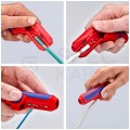 Ściągacz izolacji uniwersalny typu Allrounder do kabli okrągłych 8-13mm oraz koncentrycznych 4,8-7,5mm ErgoStrip dla osób praworęcznych KNIPEX 16 95 01 SB