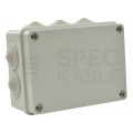 Skrzynka hermetyczna IP65 Puszka instalacyjna 120x80x50mm bezhalogenowa szara z dławikami PG21 S-BOX 206