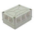 Skrzynka hermetyczna IP65 Puszka instalacyjna 150x110x70mm bezhalogenowa szara z dławikami PG21 S-BOX 306