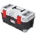 Skrzynka na narzędzia z tacką wewnętrzną przenośna 496x258x240mm szara TITAN PLUS Kistenberg