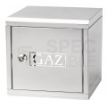 Skrzynka szafka gazowa nierdzewna INOX 250x250x150mm + kluczyk bezpieczeństwa