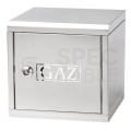 Skrzynka szafka gazowa nierdzewna INOX 250x250x200mm + kluczyk bezpieczeństwa