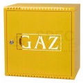Skrzynka szafka gazowa nierdzewna żółta 600x600x250mm + kluczyk bezpieczeństwa
