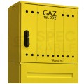 Skrzynka szafka gazowa z fundamentem żółta + monozłącze na niskie ciśnienie 1590x600x250mm INCOBEX
