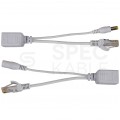 Splitter P-POE1 RJ45 kat.5e 2 wtyki / 1 gniazdo rozdzielacz do kamer IP POE Pulsar