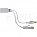 Splitter P-POE1 RJ45 kat.5e 2 wtyki / 1 gniazdo rozdzielacz do kamer IP POE Pulsar