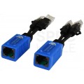 Splitter P-POE2 RJ45 kat.5e 2 wtyki / 1 gniazdo rozdzielacz do kamer IP POE Pulsar