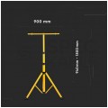 Statyw do naświetlaczy na trójnogu żółty, wysokość 0,94-1,8m V-TAC VT-41150Y
