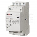 Stycznik modułowy 25A cewka 230V instalacyjny AC 2xNC 2xNO 2-modułowy na szynę TH35 ADELID