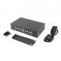 Switch 10" 19" RACK 16x port RJ45 (1000BASE-T + 100BASE-TX) przełącznik niezarządzalny LANBERG RSGE-16