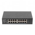 Switch 10" 19" RACK 16x port RJ45 (1000BASE-T + 100BASE-TX) przełącznik niezarządzalny LANBERG RSGE-16