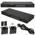 Switch 19" RACK 16x port RJ45 (Fast Ethernet 100Mb/s) przełącznik niezarządzalny Extralink HEXON