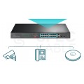 Switch 19" RACK 16x port RJ45 (Fast Ethernet 100Mb/s, w tym 16x PoE+) + 2x port RJ45 (Gigabit Ethernet 1000Mb/s) + 2x port SFP przełącznik niezarządzalny TP-Link TL-SL1218MP