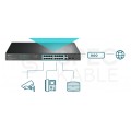 Switch 19" RACK 18x port RJ45 (Gigabit Ethernet 1000Mb/s, w tym 16x PoE+) + 2x port SFP przełącznik niezarządzalny TP-Link TL-SG1218MP
