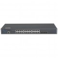 Switch 19" RACK 24x port RJ45 (Gigabit Ethernet 1000Mb/s) + 4x port SFP+ (10Gb/s), przełącznik zarządzalny L3 Extralink Chiron