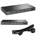Switch 19" RACK 24x port RJ45 (Gigabit Ethernet 1000Mb/s) + 4x port SFP (1Gb/s) przełącznik zarządzalny L2 TP-Link TL-SG3428