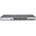 Switch 19" RACK 24x port RJ45 (Gigabit Ethernet 1000Mb/s) + 4x port SFP+ (Uplink 10Gb/s) przełącznik zarządzalny Extralink Hypnos