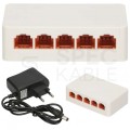 Switch Desktop 5x port RJ45 (Fast Ethernet 100Mb/s) przełącznik niezarządzalny Extralink Uranos