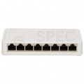 Switch desktop 8x port RJ45 (Gigabit Ethernet 1000Mb/s) przełącznik niezarządzalny Extralink ENYO