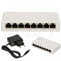 Switch desktop 8x port RJ45 (Gigabit Ethernet 1000Mb/s) przełącznik niezarządzalny Extralink ENYO