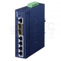 Switch na szynę DIN TH35 4x port RJ45 (Gigabit Ethernet 1000Mb/s) + 2x port SFP (2,5Gb/s) przełącznik niezarządzalny L2/L4 PLANET