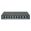 Switch PoE Desktop 10x port RJ45 (8x PoE+ Fast Ethernet 100Mb/s i 2x Uplink Gigabit Ethernet ) przełącznik niezarządzalny AVIZIO