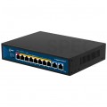 Switch PoE Desktop 10x port RJ45 (8x PoE+ Fast Ethernet 100Mb/s i 2x Uplink Gigabit Ethernet ) przełącznik niezarządzalny CAMVI