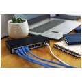 Switch PoE Desktop 10x port RJ45 (Fast Ethernet 100Mb/s, w tym 8x PoE+ i 2x Uplink) przełącznik niezarządzalny Extralink Ceres