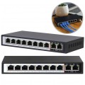 Switch PoE Desktop 10x port RJ45 (Fast Ethernet 100Mb/s, w tym 8x PoE+ i 2x Uplink) przełącznik niezarządzalny Extralink Ceres