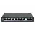 Switch PoE Desktop 10x port RJ45 (Gigabit Ethernet 1000Mb/s, w tym 8x PoE+ i 2x Uplink) przełącznik niezarządzalny AVIZIO