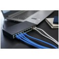 Switch PoE Desktop 10x port RJ45 (Gigabit Ethernet 1000Mb/s, w tym 8x PoE+ i 2x Uplink) przełącznik niezarządzalny Extralink Perses