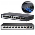 Switch PoE Desktop 10x port RJ45 (Gigabit Ethernet 1000Mb/s, w tym 8x PoE+ i 2x Uplink) przełącznik niezarządzalny Extralink Perses