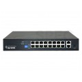 Switch PoE Desktop 18x port RJ45 (16x PoE+ 100Mb/s i 2x Uplink Gigabit Ethernet ) przełącznik niezarządzalny AVIZIO