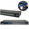 Switch PoE Desktop 26x port RJ45 (24x PoE+ Gigabit Ethernet 1000Mb/s i 2x Uplink Gigabit Ethernet ) przełącznik niezarządzalny AVIZIO