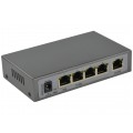 Switch PoE Desktop 5x port RJ45 (Fast Ethernet 100Mb/s, w tym 4x PoE i 1x Uplink) przełącznik niezarządzalny 8level FEPS-1504 v2