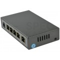 Switch PoE Desktop 5x port RJ45 (Fast Ethernet 100Mb/s, w tym 4x PoE i 1x Uplink) przełącznik niezarządzalny 8level FEPS-1504 v2